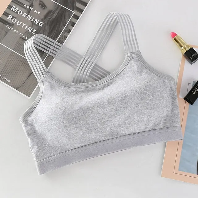 1PC New Women Yoga Sport Bra Women Shockproof Sexy Cross Back Sports Bras Breathable Athletic Fitness Running Gym Vest Tops