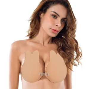 2019 New Rabbit bra Strapless Adhesive Self Nipple Breast Pasties Cover Reusable Silicone Invisible Tumblr Lingerie Push Up Bra
