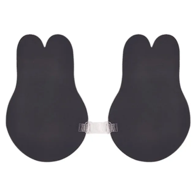 2019 New Rabbit bra Strapless Adhesive Self Nipple Breast Pasties Cover Reusable Silicone Invisible Tumblr Lingerie Push Up Bra