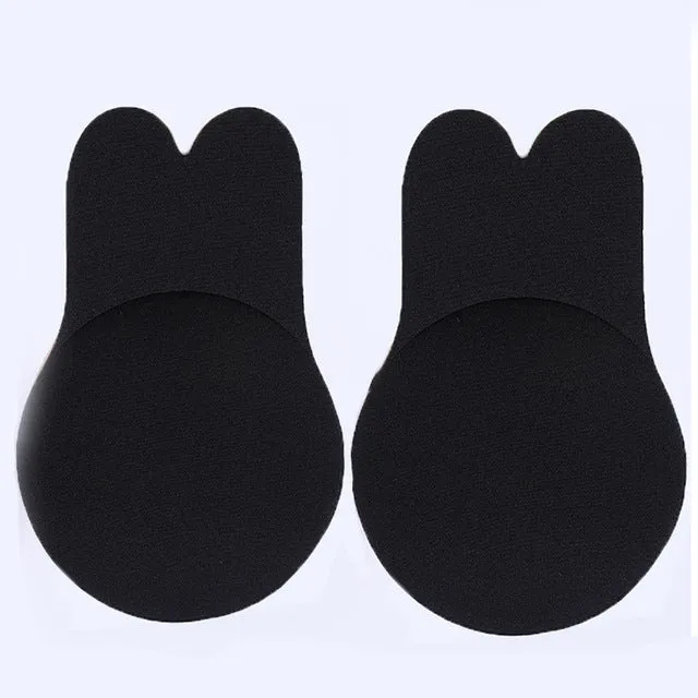 2019 New Rabbit bra Strapless Adhesive Self Nipple Breast Pasties Cover Reusable Silicone Invisible Tumblr Lingerie Push Up Bra