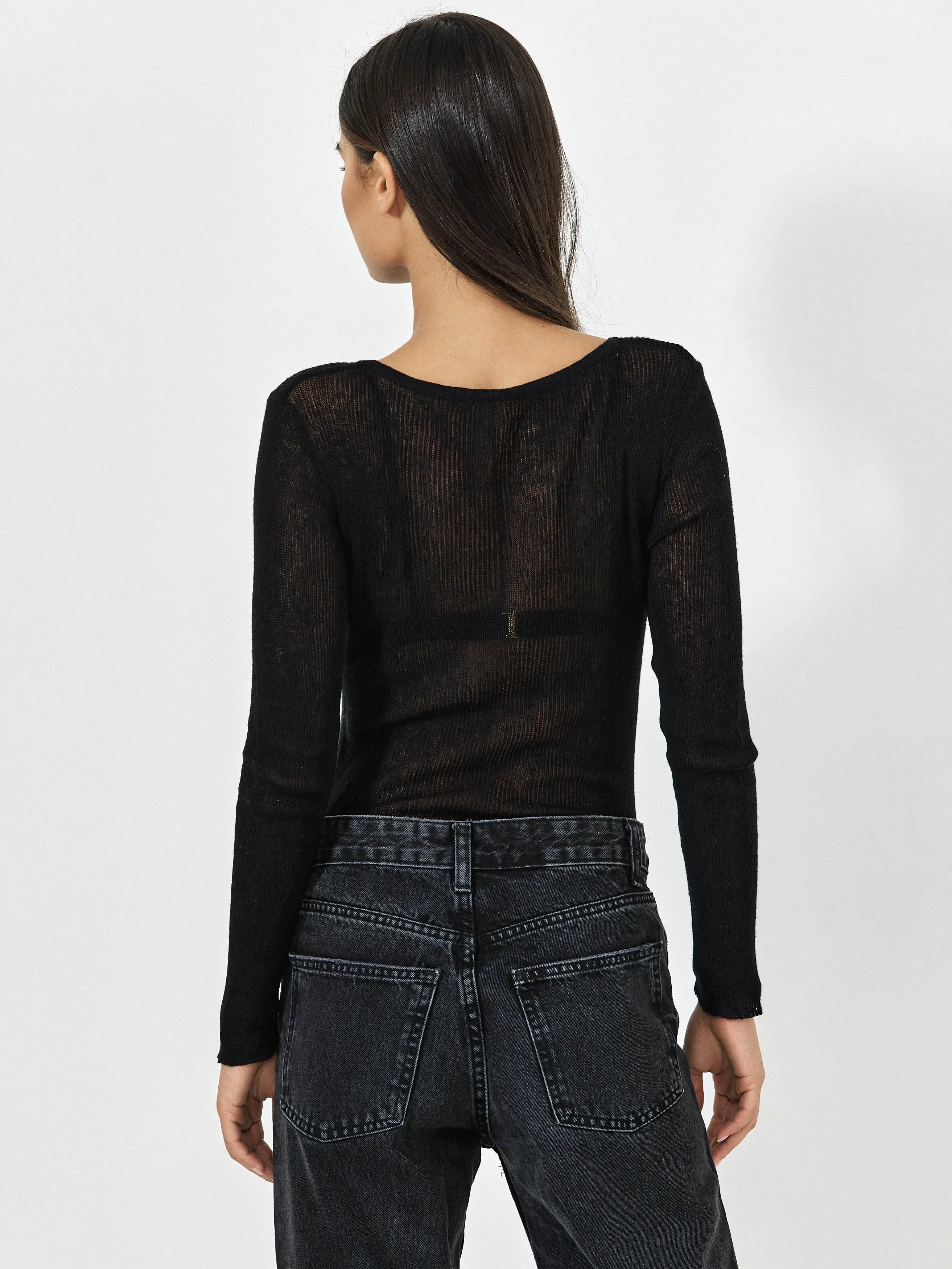 Alexis Sheer Cotton Shirt - Black