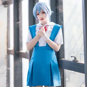 Anime Asuka Cosplay Costume Ayanami Rei School Uniform