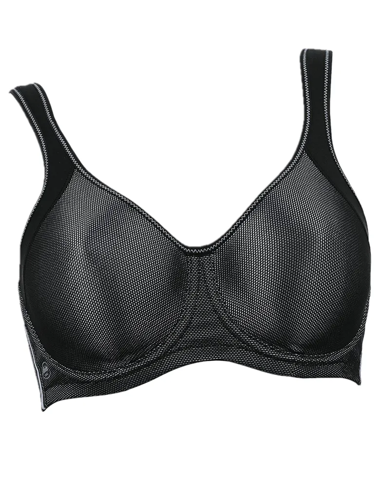 Anita Momentum 5519 Metallic Black Underwire Sports Bra