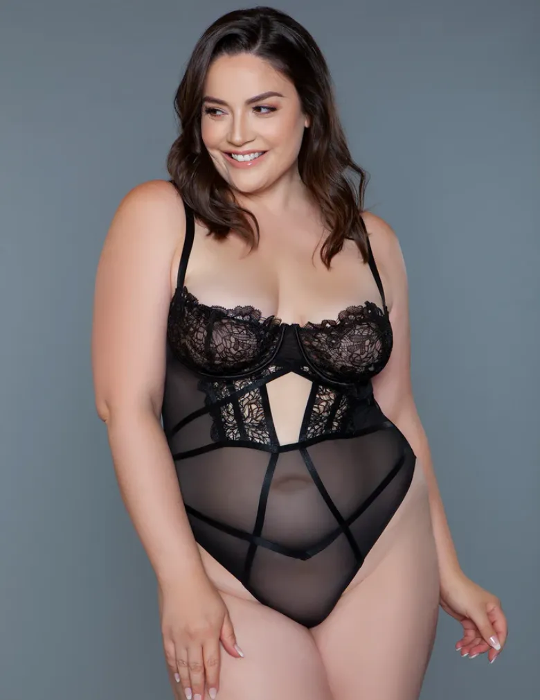 Be Wicked 2236 Cameryn Bodysuit Black