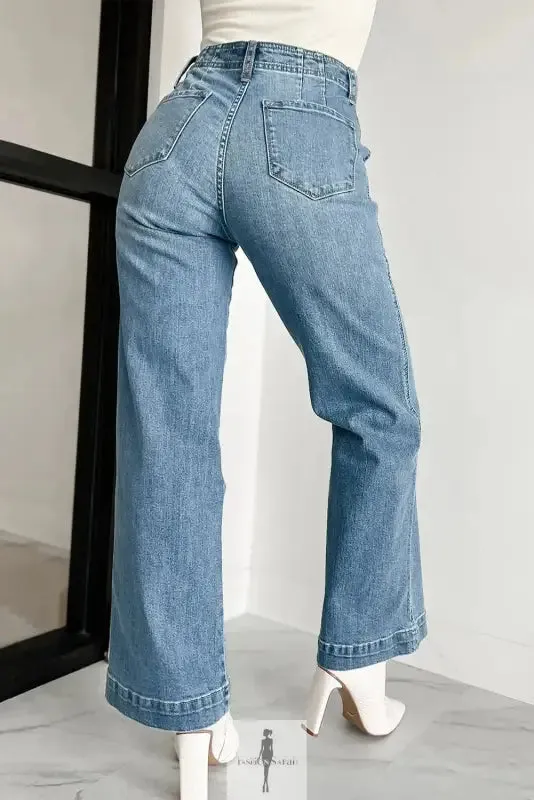 Blue Straight Loose Women Jeans