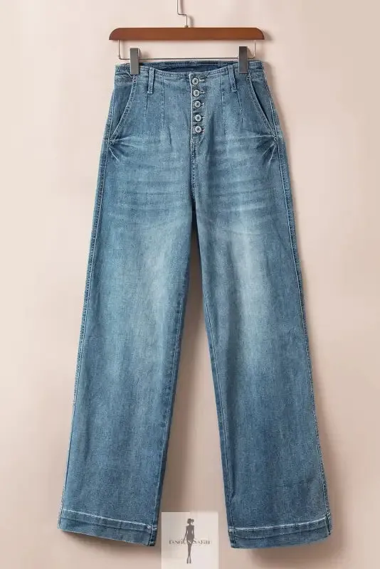 Blue Straight Loose Women Jeans