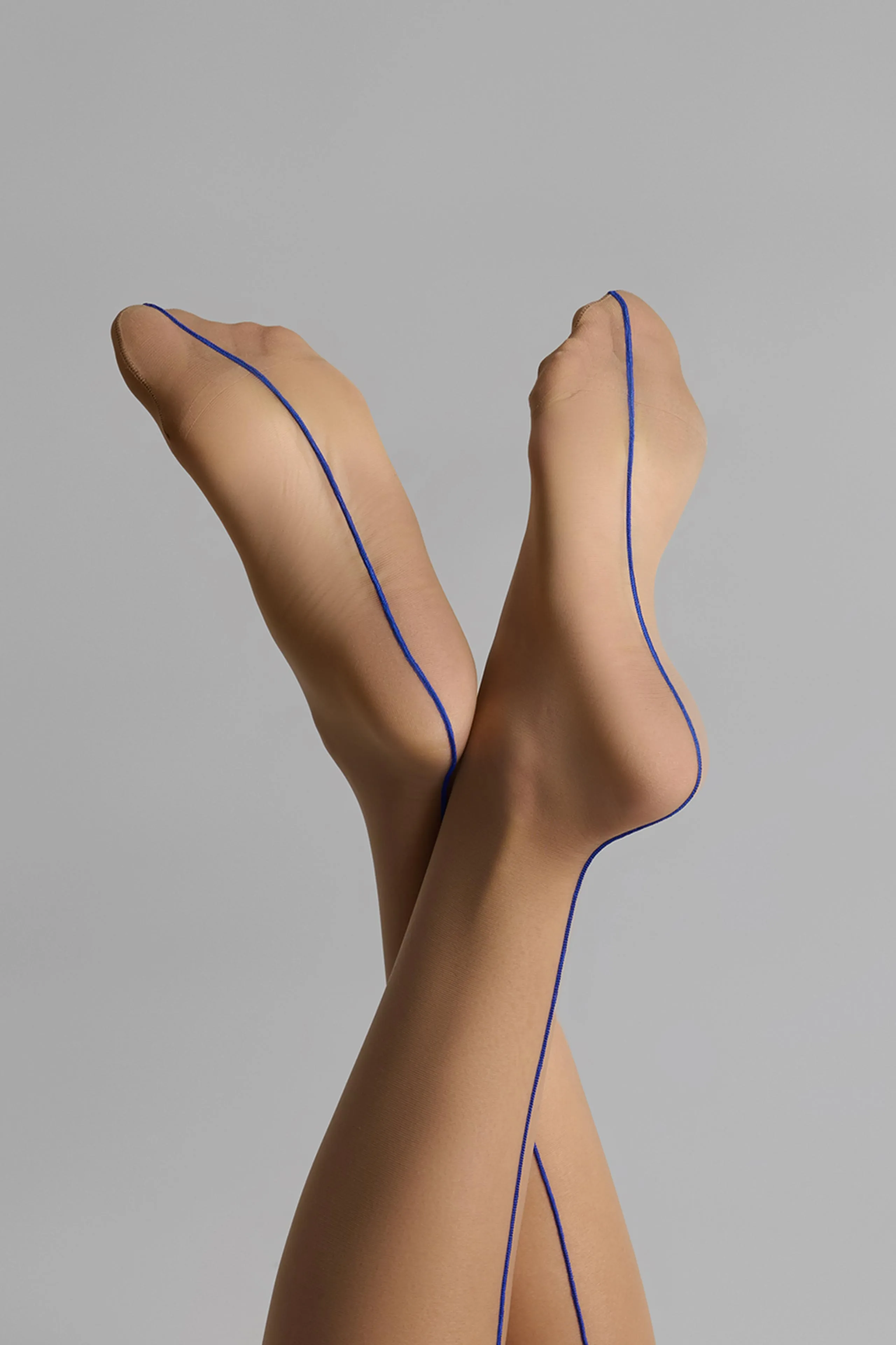 Cut and curled back seamed stockings 20D - Les Coquetteries