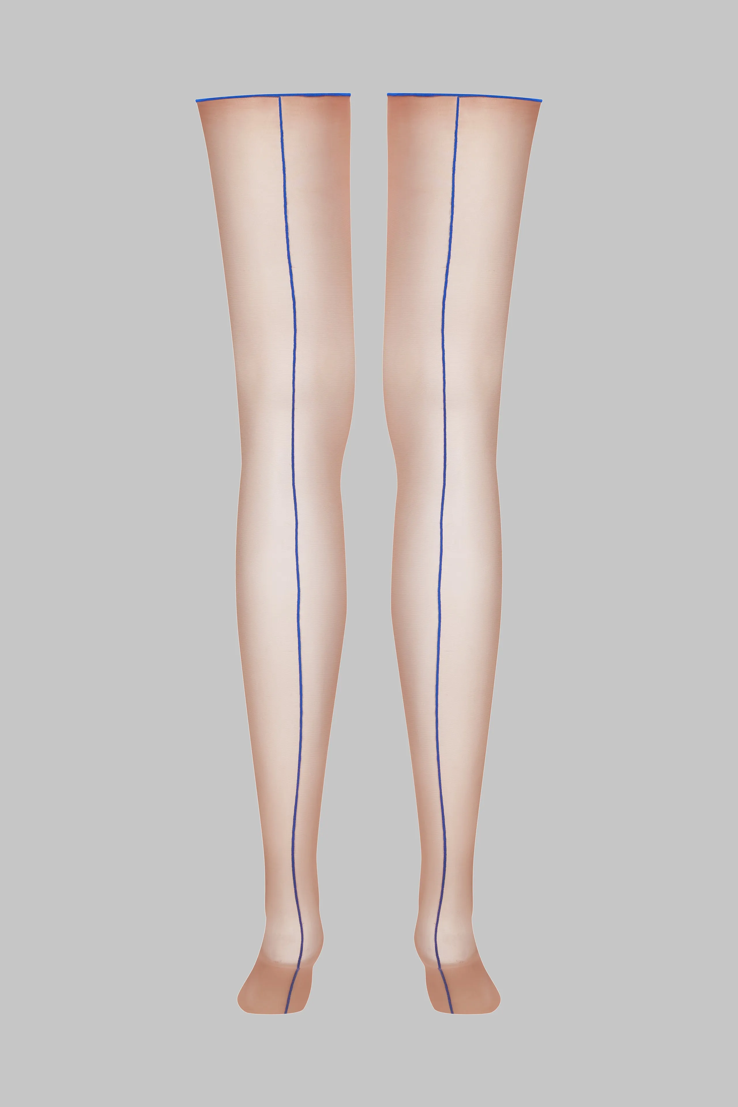 Cut and curled back seamed stockings 20D - Les Coquetteries