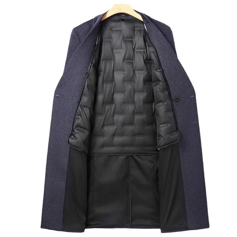 Double Breasted Long Woolen Coat