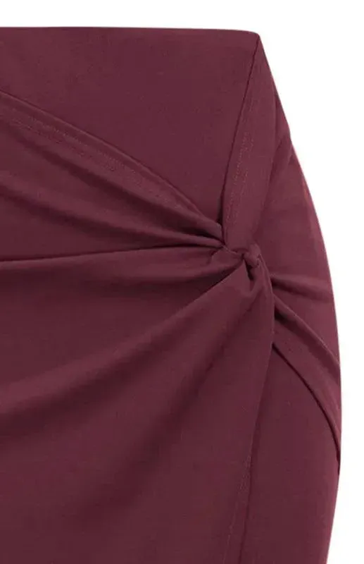 Draped Asymmetrical Fashion Pleated Skirt
