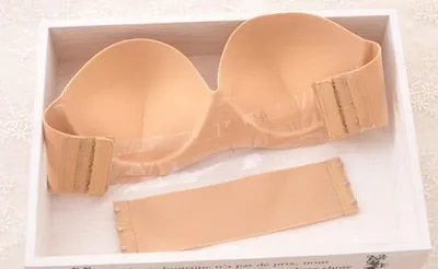 fashion bra push up one piece seamless wedding underwear invisible slip-resistant thin cup thickening bra