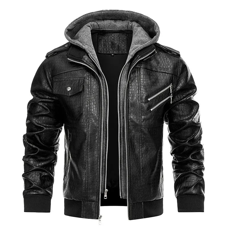 Fashion Personality PU Leather Coat For Men
