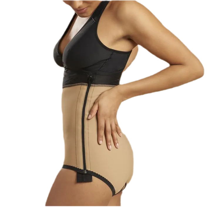High-Waist With Side Zips Girdle - Bikini Length LGA