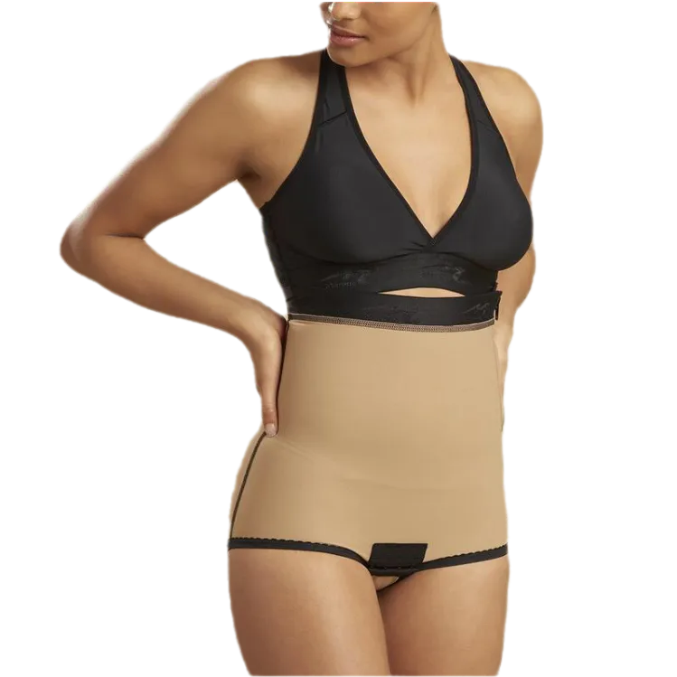 High-Waist With Side Zips Girdle - Bikini Length LGA