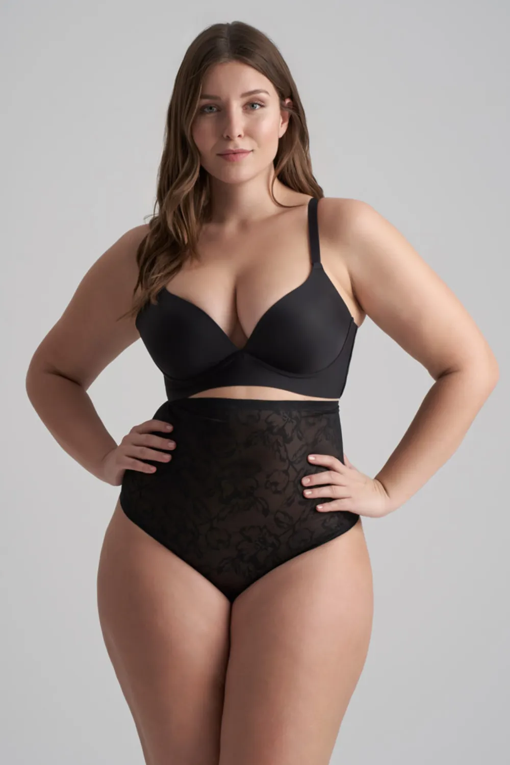 Lacy High Waist Shaping Thong
