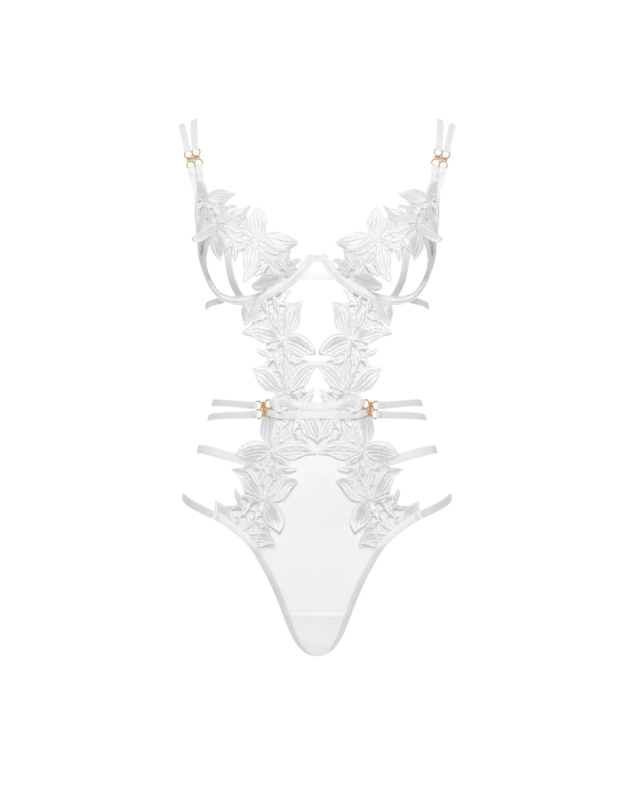 Ophelia Open Bodysuit White