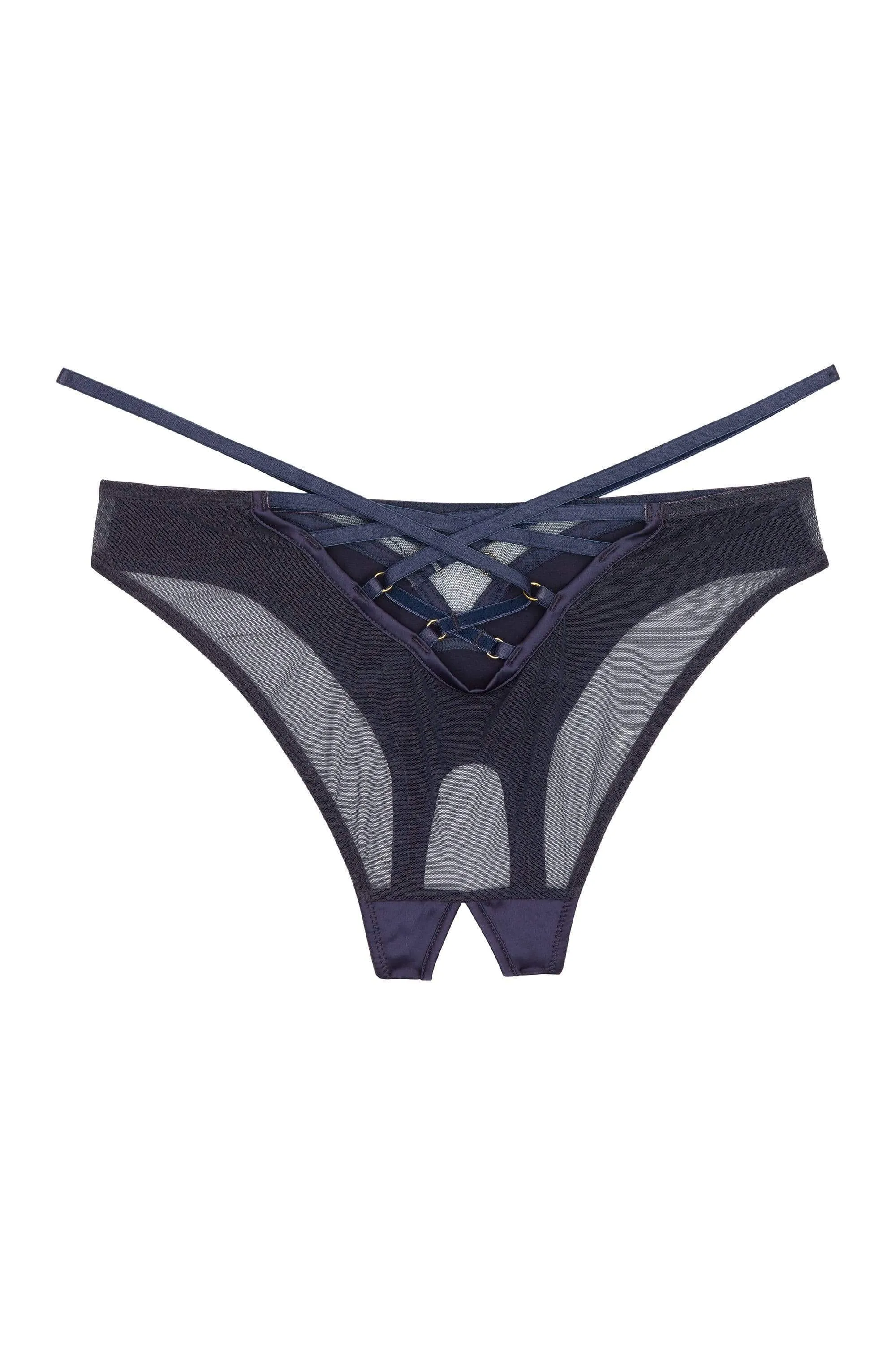 Philly Navy Tulip Ouvert Brazilian Briefs