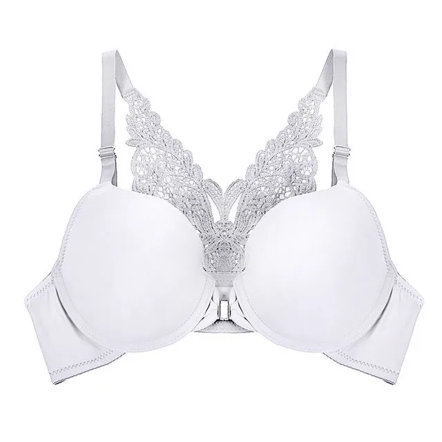 Sexy Lace Bra For Women Front Closure Brassiere Push Up Bralette Sexy Underwire Bras Fashion Female Racerback Lingerie Underwear