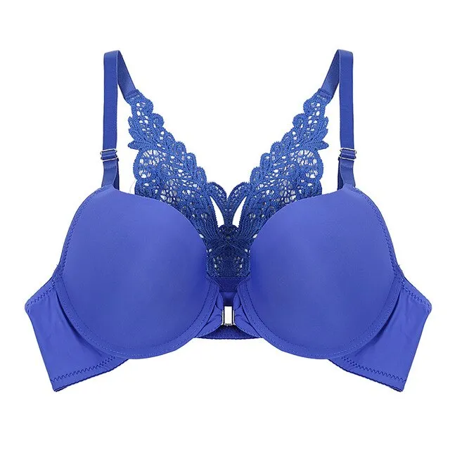 Sexy Lace Bra For Women Front Closure Brassiere Push Up Bralette Sexy Underwire Bras Fashion Female Racerback Lingerie Underwear