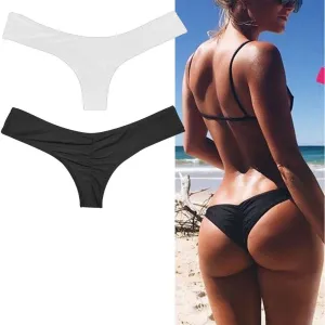 Sexy Women Bikini Brazilian Cheeky Bottom Thong V Swimwear Swimsuit Panties Briefs YS-BUY