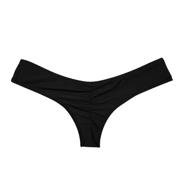 Sexy Women Bikini Brazilian Cheeky Bottom Thong V Swimwear Swimsuit Panties Briefs YS-BUY