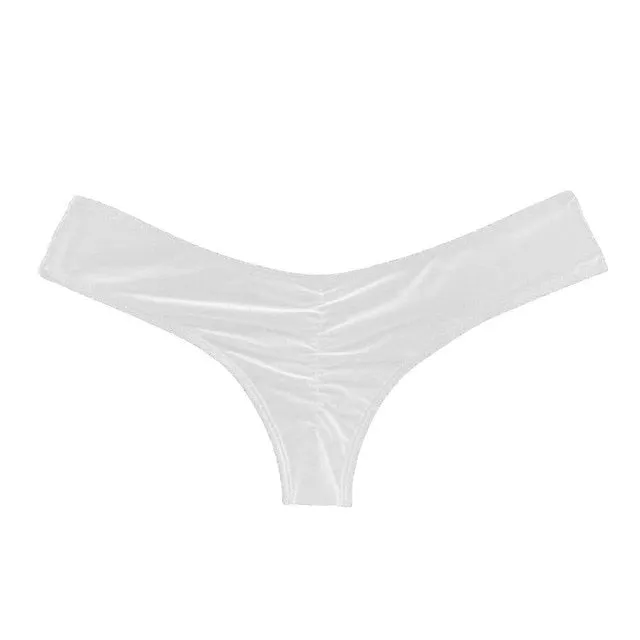 Sexy Women Bikini Brazilian Cheeky Bottom Thong V Swimwear Swimsuit Panties Briefs YS-BUY