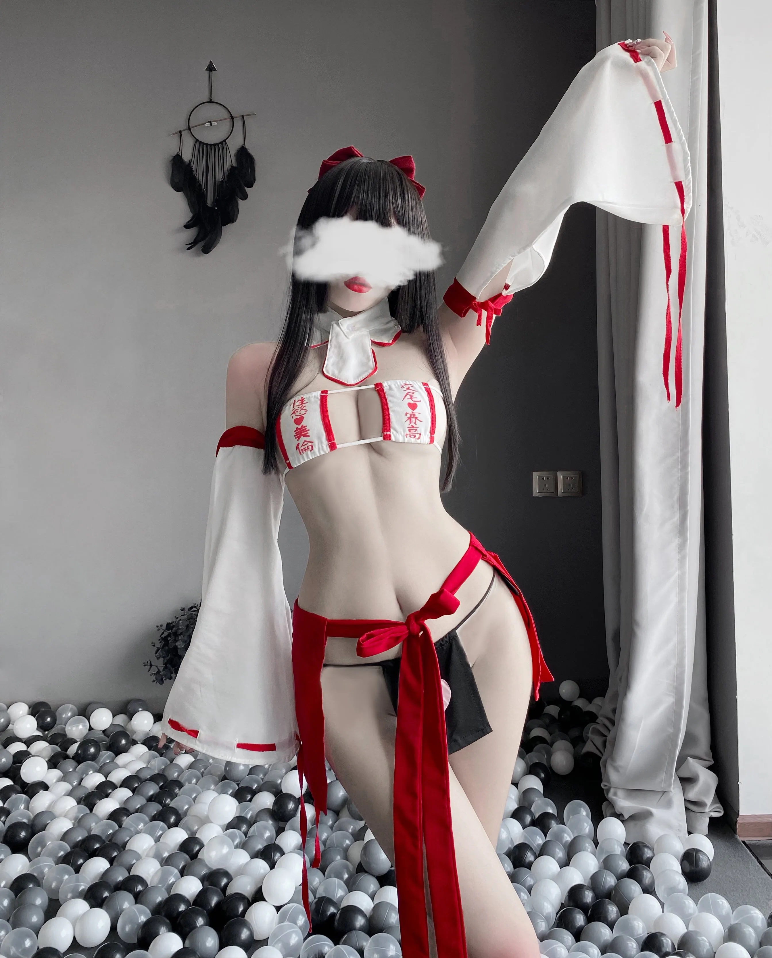 T-267 Cute witch sexy underwear three-point strap skirt maid French maid dress