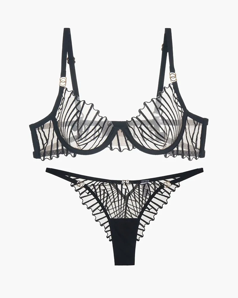 Thin Embroidered Bra and Panty 2 Sets