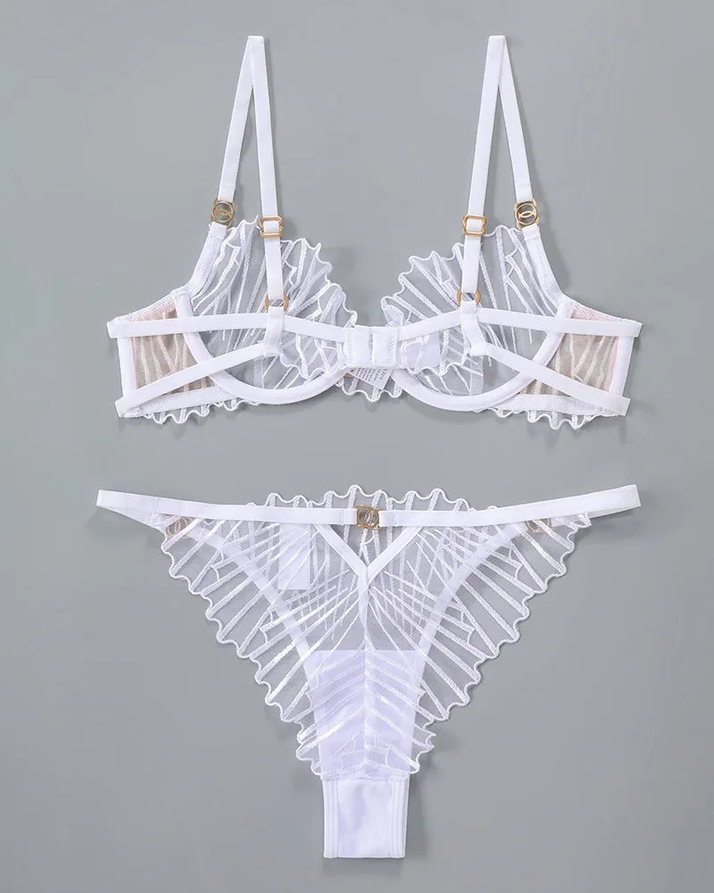 Thin Embroidered Bra and Panty 2 Sets