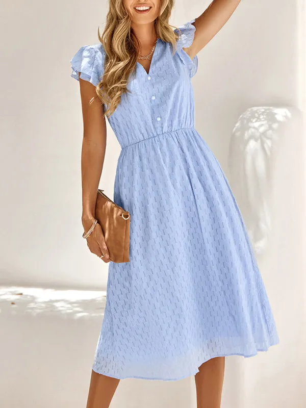 Women Short Sleeve Wind Dress