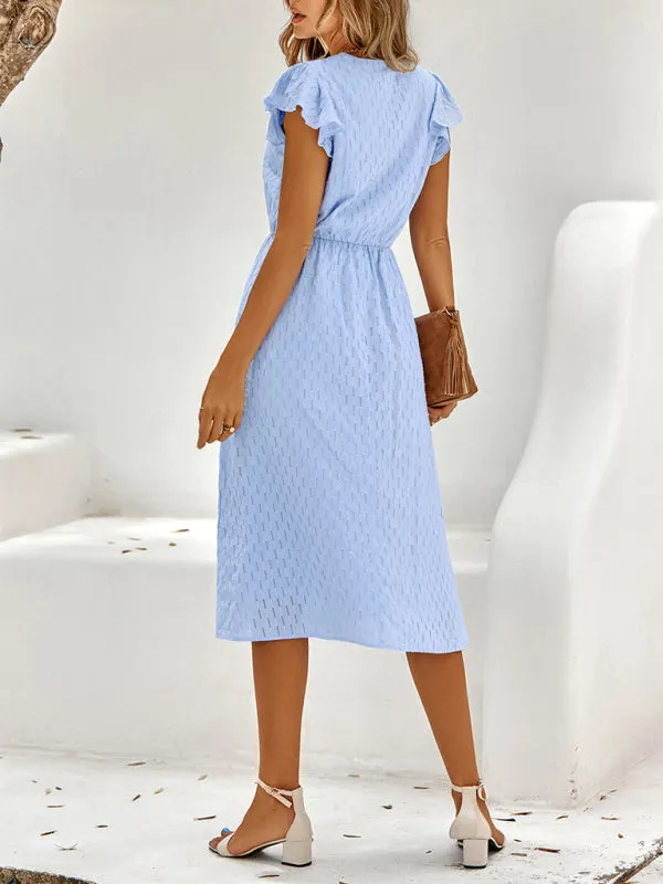 Women Short Sleeve Wind Dress