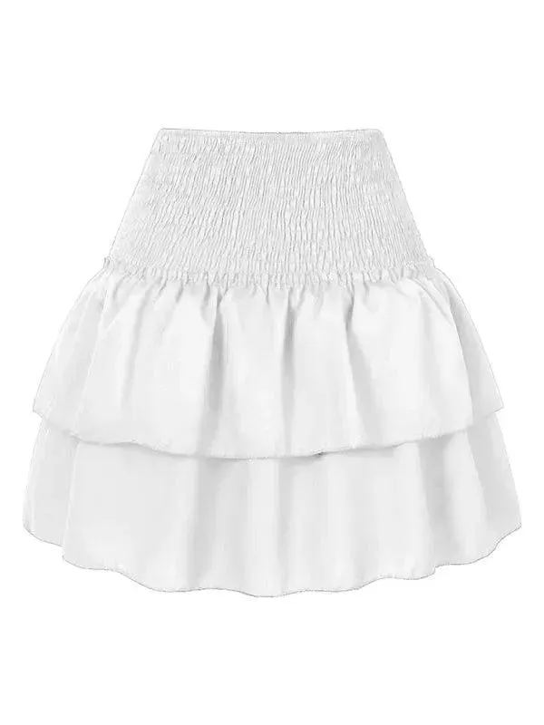 Women's Fashion Ruffled Floral Pleated Skirt