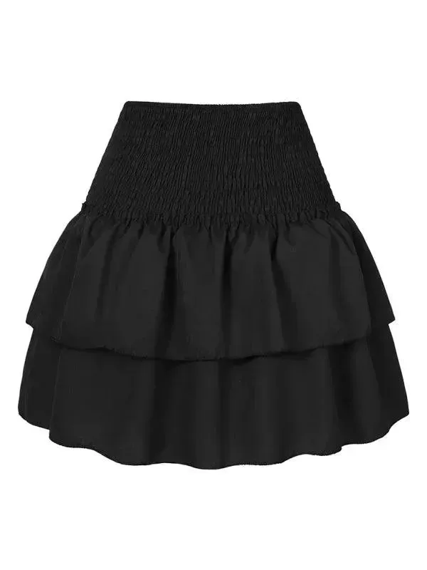 Women's Fashion Ruffled Floral Pleated Skirt