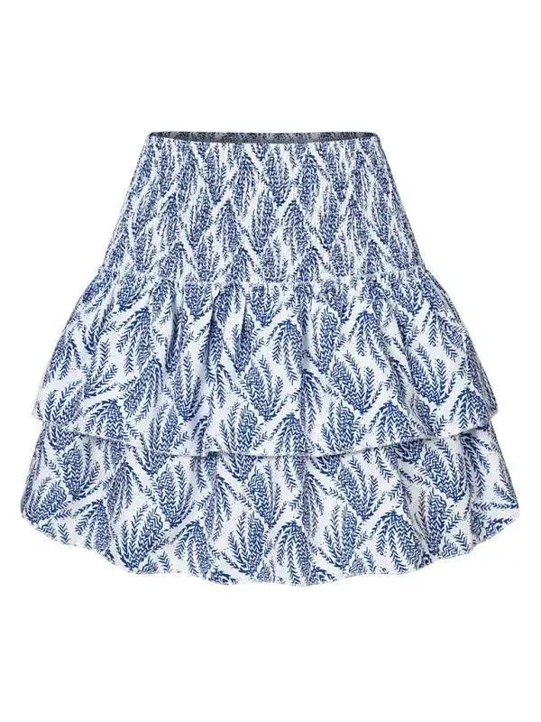 Women's Fashion Ruffled Floral Pleated Skirt