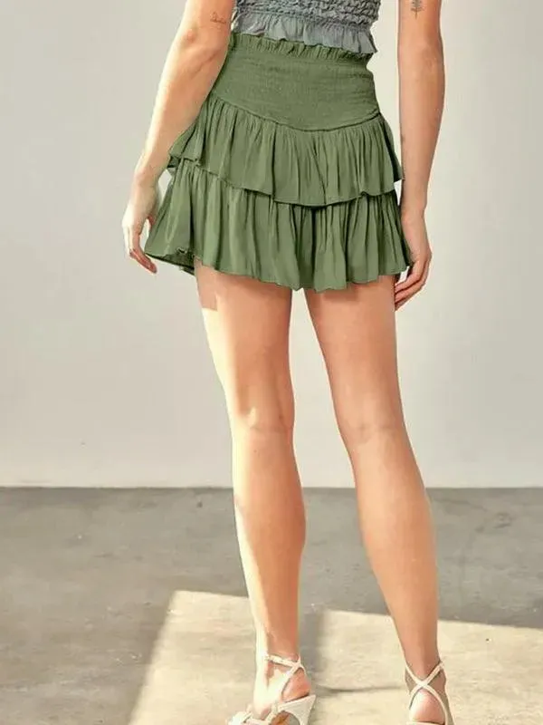 Women's Tiered Mini Skirt