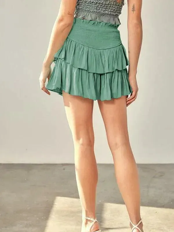 Women's Tiered Mini Skirt