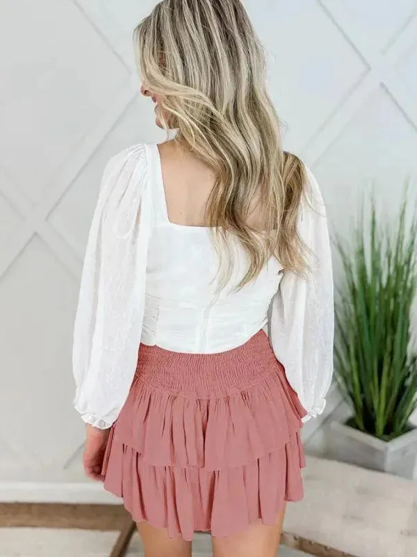 Women's Tiered Mini Skirt